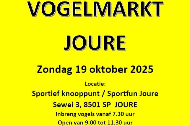 vogelmarkt joure 19 oktober