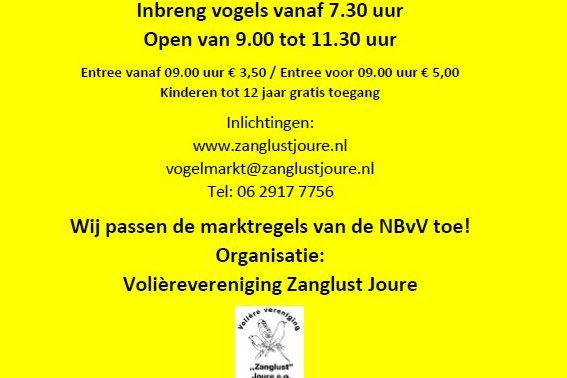 vogelmarkt joure 19 oktober