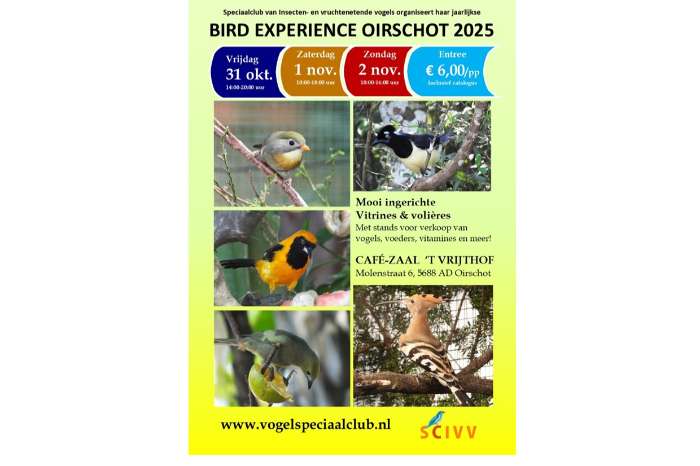 show en verkoop van insecten en vruchtenetende vogels