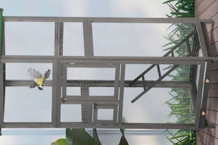 houten volière nieuw