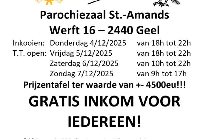 int. vogeltentoonstelling de geelse vogelvrienden