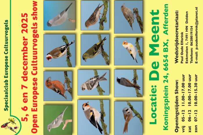 speciaalclub europese cultuurvogels organiseert