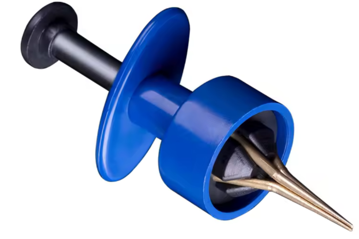 tangetje om ventiel slangetje over de ring te plaatsen