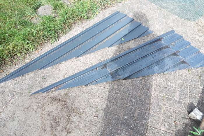 restanten rabbat of potdekselplaten antraciet / wit