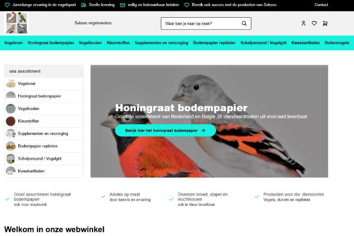 nieuwe webshop sukses vogelvoeders