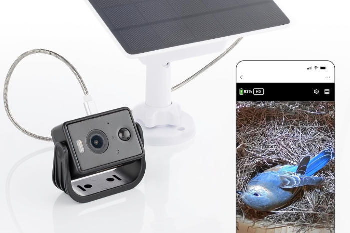 vogelhuis camera met zonnepaneel – 2k wifi nestkastcamera