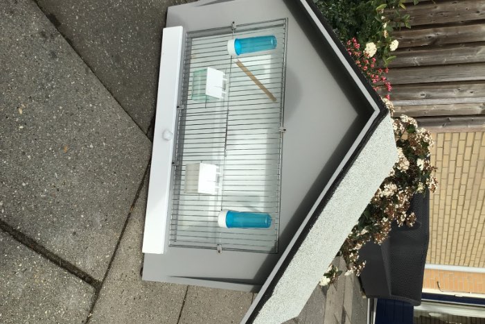 zangvogel kooi van degelijke kwaliteit,weersbestendig.