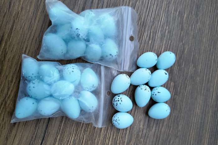 30 porseleinen goudvink eieren