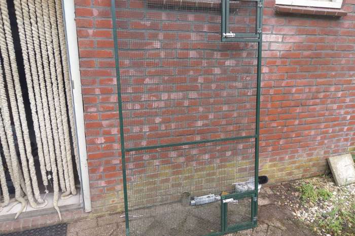 volière l =2000 x b =2000 x h= 1770 mm (groen aluminium