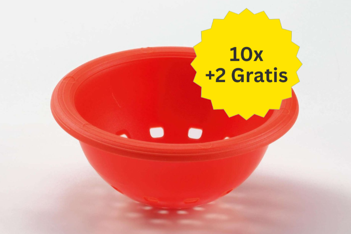 nestkom zonder haak - oranje - 10 cm - 12 stuks