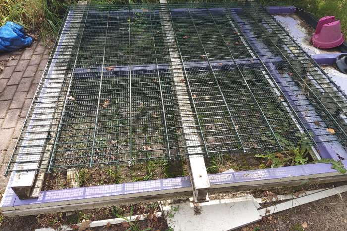 volière l =2000 x b =2000 x h= 1770 mm (groen aluminium