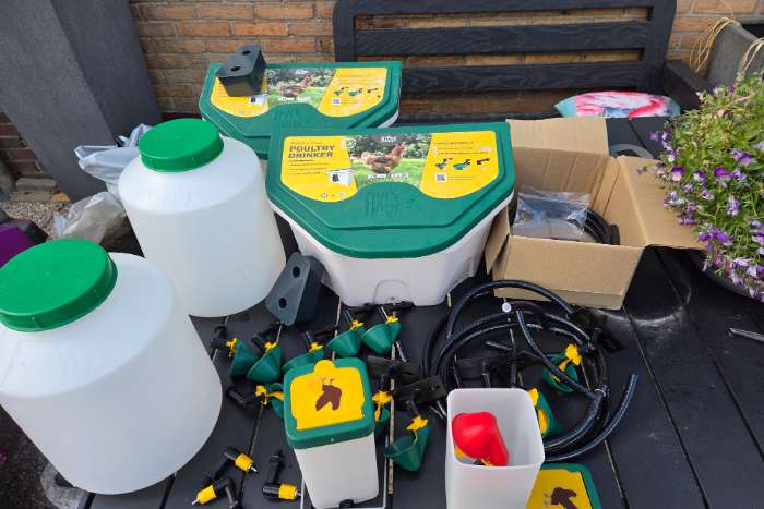 water drink systeem volière