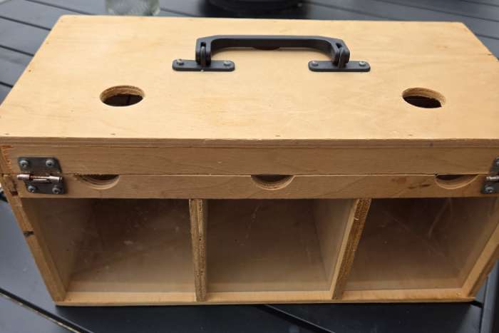 transportkooi met plexiglas schuiframen