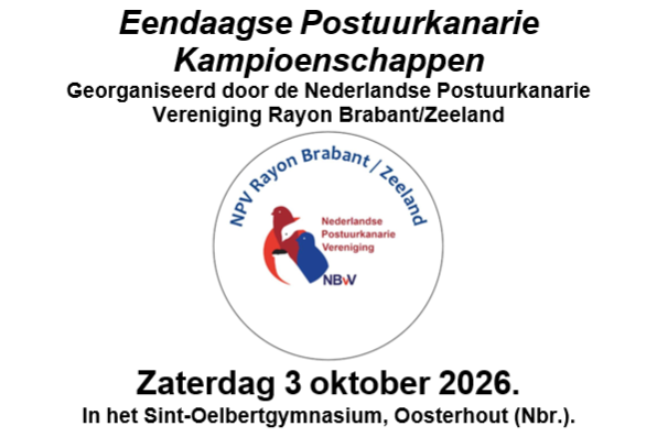 eendaagse postuufkanarieshow 3 oktober 2926