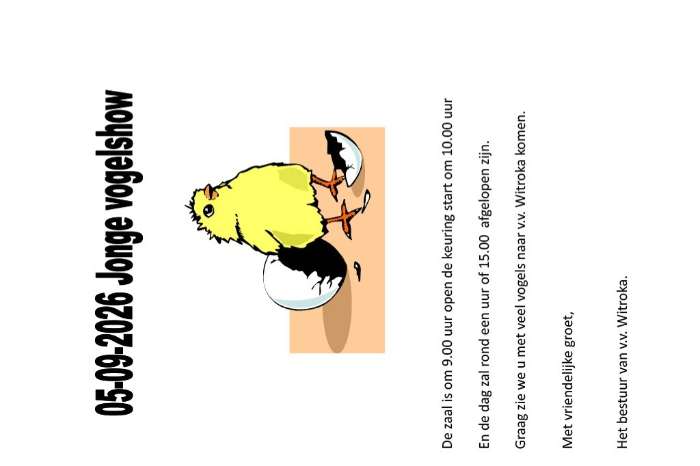 zaterdag 5 septemper jvd witroka