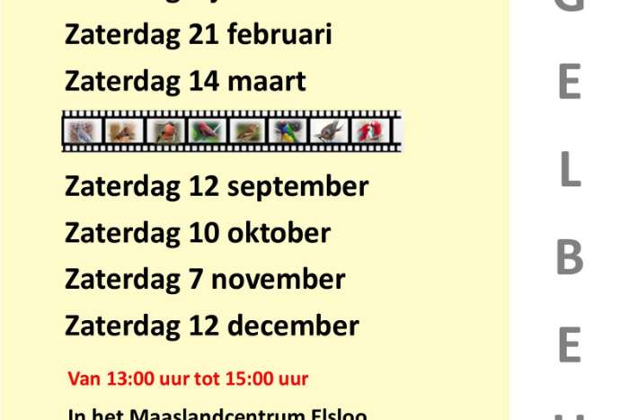 vogelbeurs elsloo zaterdeg 12 sep 26