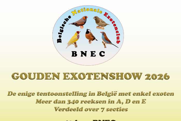 vogelshow exoten/tropen bnec - 26/27 september 2026