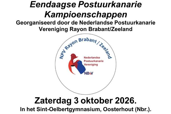 grootste eendaagse postuurkanarieshow in nederland 2026