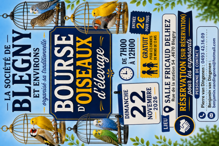 exposition d’oiseaux d’élevage au si que bourse