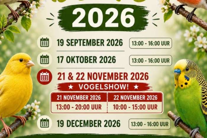 vogel beurs 19 september