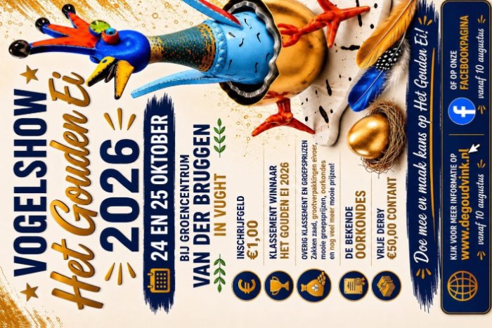 vogelshow  het gouden ei 2026
