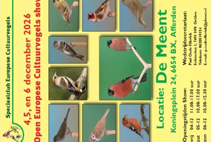 grootste europese cultuurvogelshow van de benelux