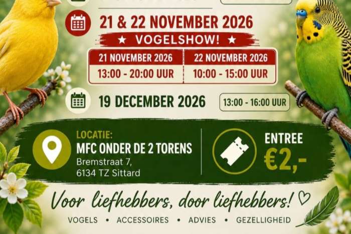 vogel beurs 19 september