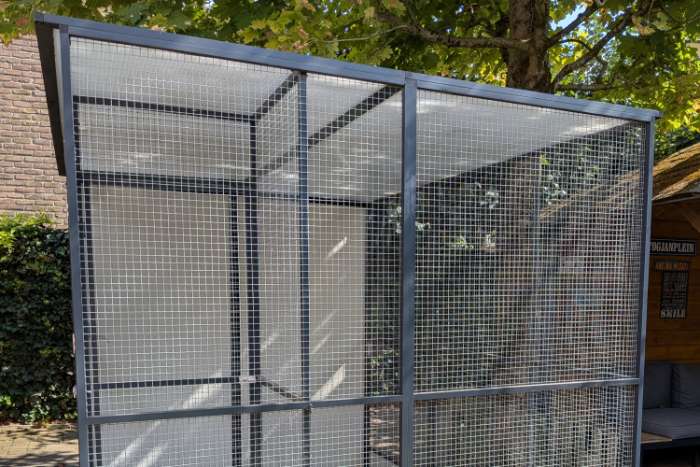 aluminium antraciet volière 250x200
