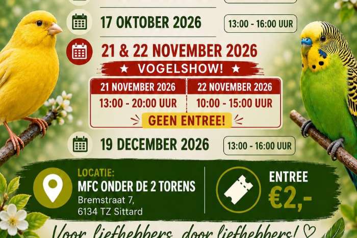 vogel beurs 19 september