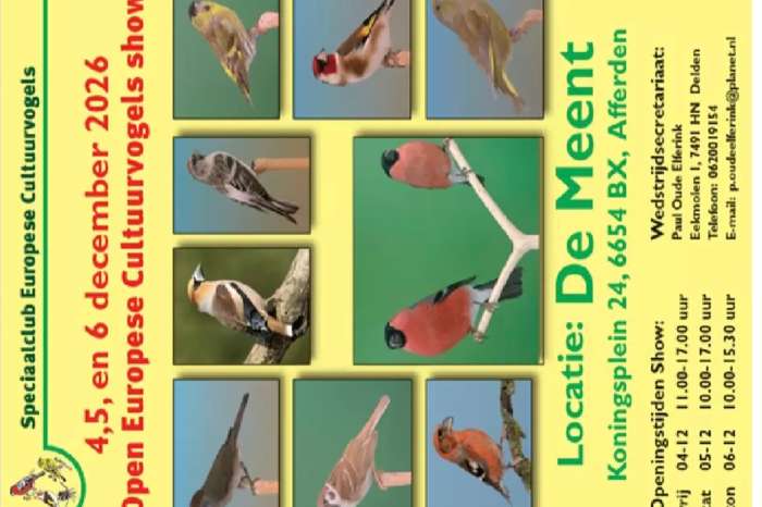 grootste europese cultuurvogelshow van nederland