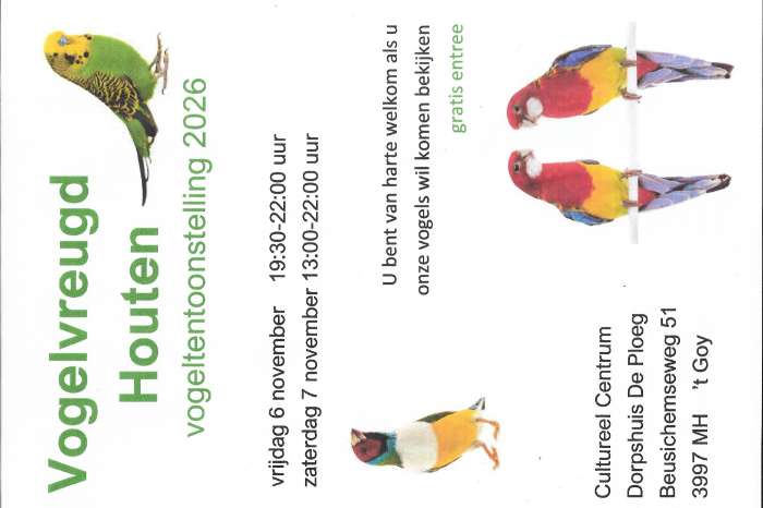 regionale tentoonstelling vogelvreugd houten 2026