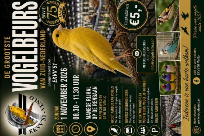 grote internationale vogelbeurs venlo 1 november