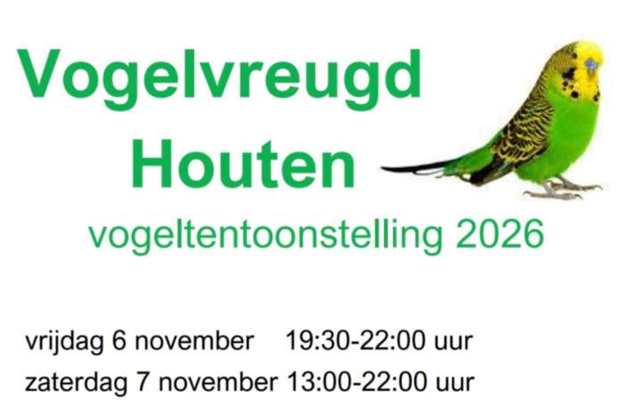 jaarlijkse tentoonstelling vogelvreugd houten